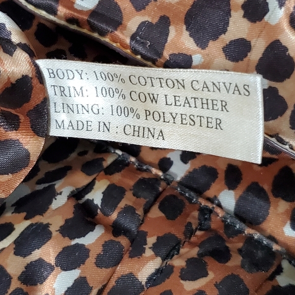 STEVEN BY STEVE MADDEN Large Brown Distressed Cotton Canvas Purse with L… - Picture 6 of 12